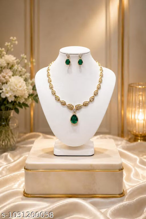 Fancy Gold plated jewellery set for women