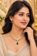 Fancy Gold plated jewellery set for women