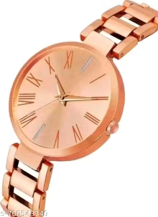Women Rosegold Metal Analog Watch With Breaclet Combo girls watches bracelet combo