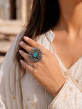 ✨ Antique Turquoise Statement Ring