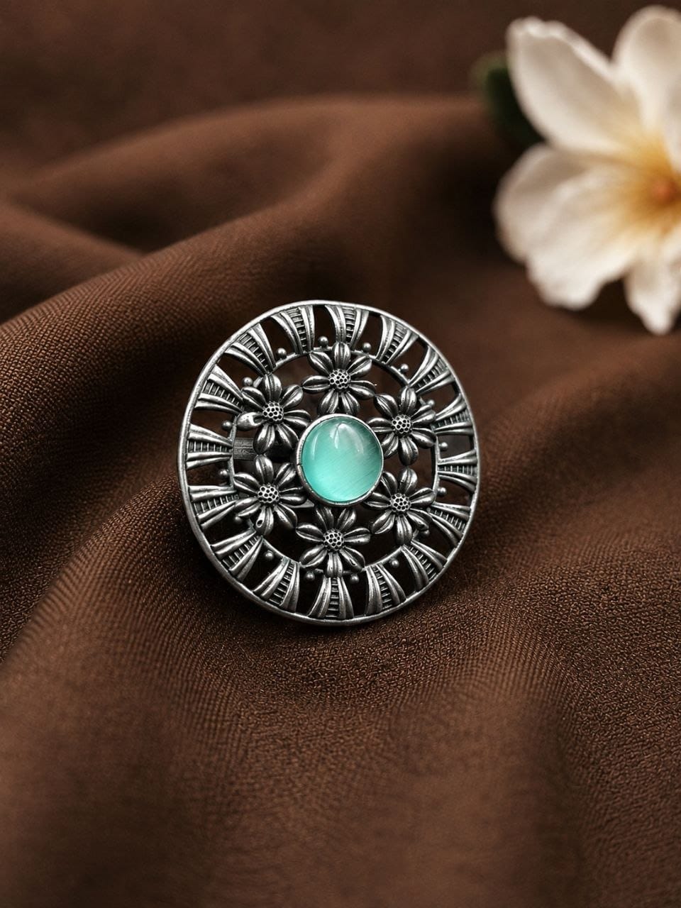 ✨ Antique Turquoise Statement Ring