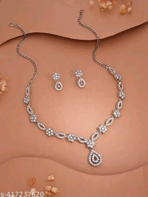 ✨ Elegant American Diamond Necklace Set