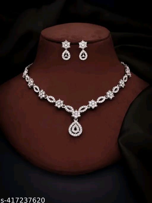 ✨ Elegant American Diamond Necklace Set
